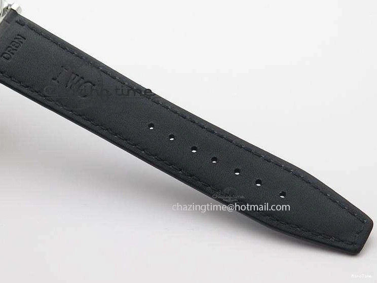 MIROTIME 0511 GoodFit Portofino SCHAFFHAUSEN SS MKF 1:1 V2 Best Edition Black Dial On Black Leather Strap A 7350
